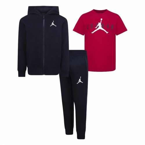 Sportski Komplet za Bebe Jordan Essentials Fleeze Box Crna Crvena Cijena