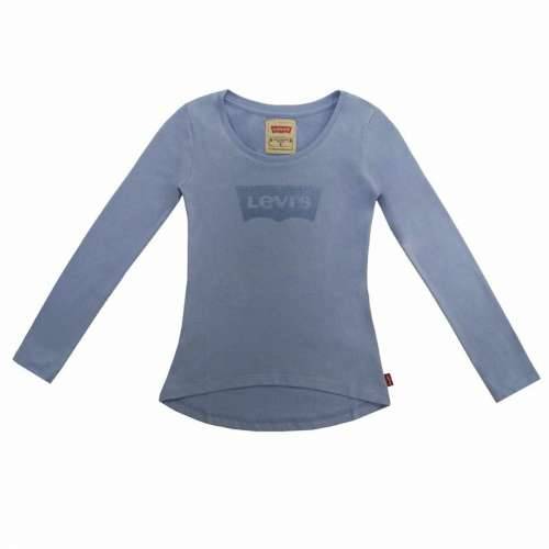 Dječja Majica Dugih Rukava Levi’s Fille Čelično Plava Cijena