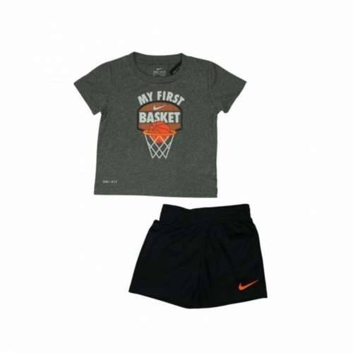 Sportski Komplet za Djecu Nike My First Basket Crna Siva 2 Dijelovi Cijena