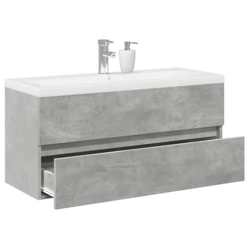 2-dijelni set kupaonskog namještaja siva boja betona drveni - Beton siva 100 x 38.5 x 45 cm bez slavine 1 Cijena