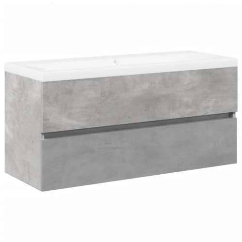 2-dijelni set kupaonskog namještaja siva boja betona drveni - Beton siva 100 x 38.5 x 45 cm bez slavine 1 Cijena