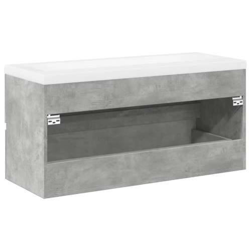 2-dijelni set kupaonskog namještaja siva boja betona drveni - Beton siva 100 x 38.5 x 45 cm bez slavine 1 Cijena