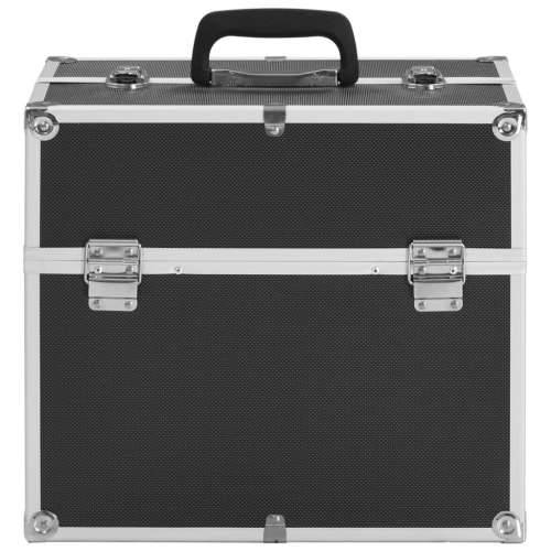 Kovčeg za šminku 38x23x34 cm crni aluminijski Cijena