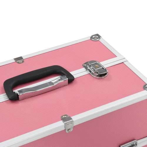 Kovčeg za šminku 38x23x34 cm ružičasti aluminijski Cijena