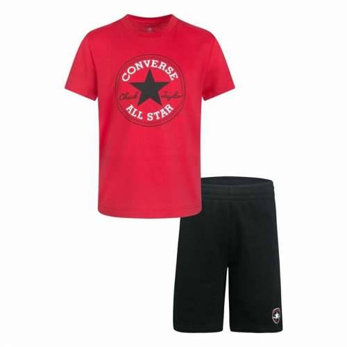 Sportski Komplet za Djecu Converse Core Tee Ft Short Crna Purpurnocrven Cijena