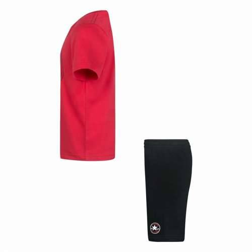 Sportski Komplet za Djecu Converse Core Tee Ft Short Crna Purpurnocrven Cijena