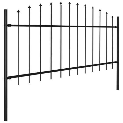 Vrtna ograda s ukrasnim kopljima (0,5-0,75) x 3,4 m čelična crna  - 1 3.6 m 50-75 cm Cijena