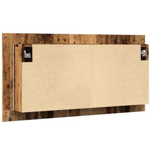 LED ormarić s ogledalom boja staro drvo 90x12x45 cm drveni - Staro drvo 1 Cijena