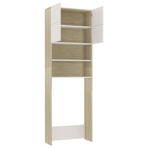 Ormarić za perilicu rublja bijeli i boja hrasta 64x25,5x190 cm Bijela i boja hrasta sonome 1 Cijena