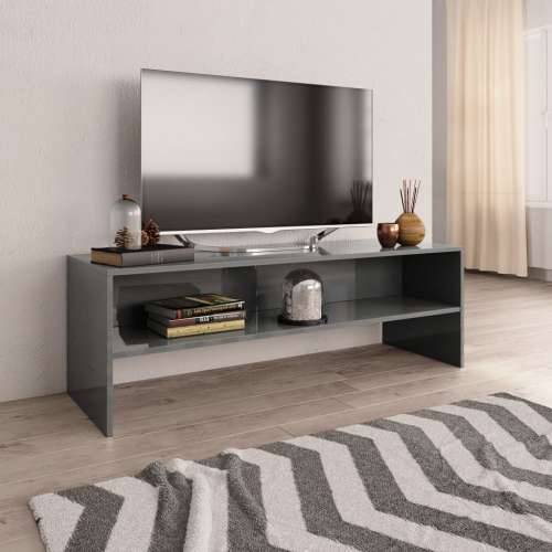 TV ormarić od iverice visoki sjaj sivi 120 x 40 x 40 cm Cijena