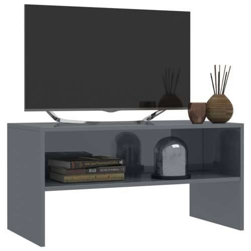 TV ormarić od iverice visoki sjaj sivi 80 x 40 x 40 cm Cijena