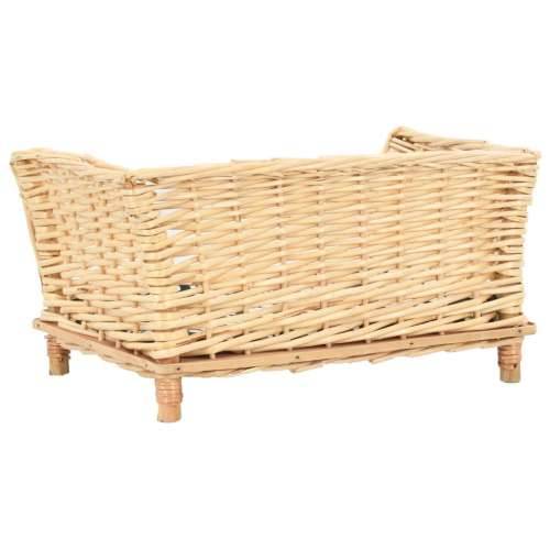 Košara za pse s jastukom 50 x 33 x 30 cm od prirodne vrbe - Prirodna 50 x 33 x 30 cm Cijena