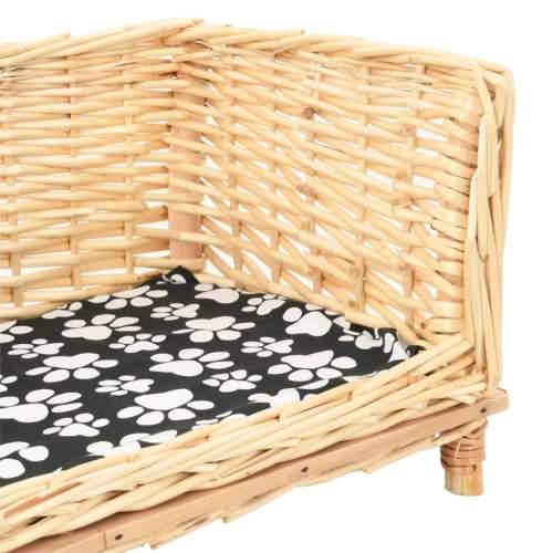 Košara za pse s jastukom 50 x 33 x 30 cm od prirodne vrbe - Prirodna 50 x 33 x 30 cm Cijena