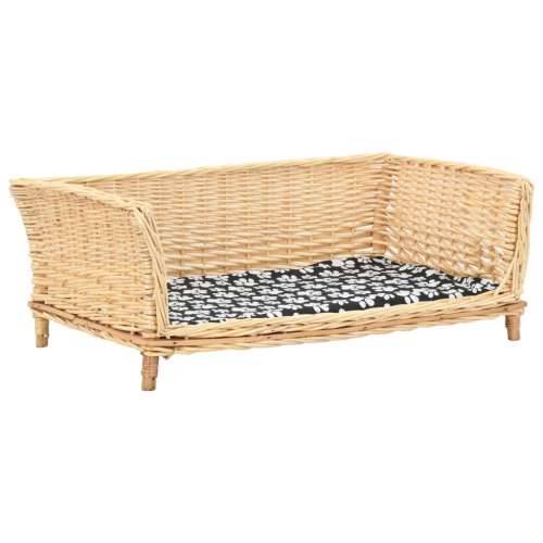 Košara za pse s jastukom 90 x 54 x 35 cm od prirodne vrbe - Prirodna 90 x 54 x 35 cm Cijena