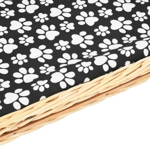 Košara za pse s jastukom 90 x 54 x 35 cm od prirodne vrbe - Prirodna 90 x 54 x 35 cm Cijena