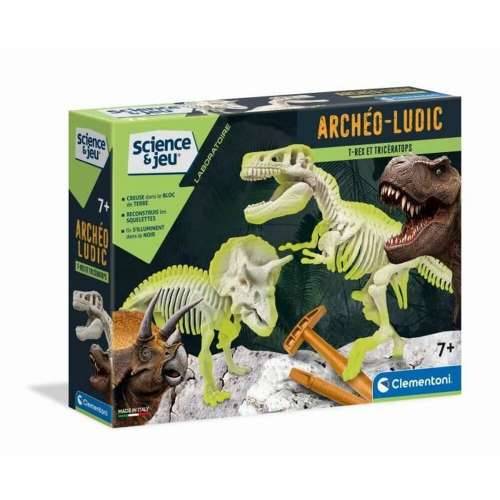 Dinosaur Clementoni Archéo Ludic - T-Rex & Triceratops Phosphorescent  Cijena
