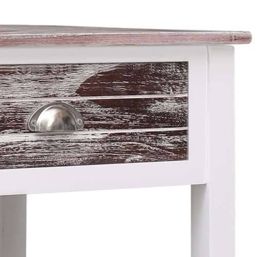 Stolić za kavu smeđi 100 x 50 x 45 cm drveni - Bijela i smeđa 1 Cijena