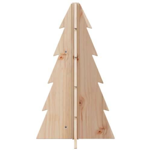 Drveno ukrasno božićno drvce 69,5 cm od masivne borovine - Prirodna 69.5 cm 1 Cijena