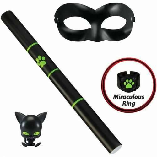 Svečana odjeća za djecu Miraculous: Tales of Ladybug & Cat Noir Transformation Set - Cat Noir 4 Dijelovi Crna Pisana Cijena