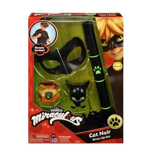 Svečana odjeća za djecu Miraculous: Tales of Ladybug & Cat Noir Transformation Set - Cat Noir 4 Dijelovi Crna Pisana Cijena