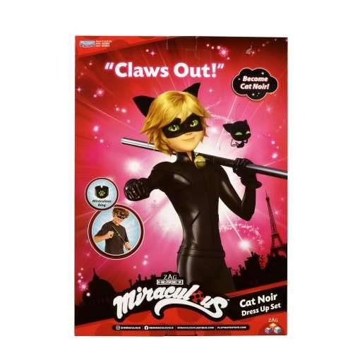 Svečana odjeća za djecu Miraculous: Tales of Ladybug & Cat Noir Transformation Set - Cat Noir 4 Dijelovi Crna Pisana Cijena