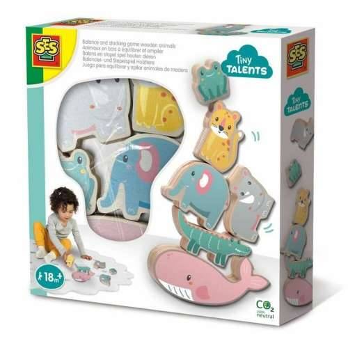 Playset SES Creative Wooden animals to balance and stack Cijena