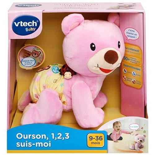Plišane igračke Vtech Baby Bear, 1,2,3 Follow Me Glazbeni Roza Cijena