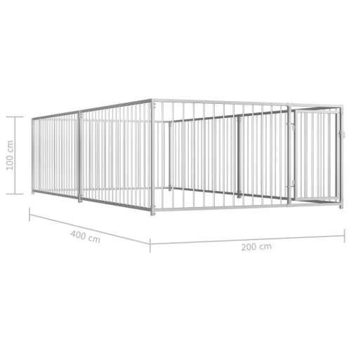 Vanjski kavez za pse 200 x 400 x 100 cm Cijena