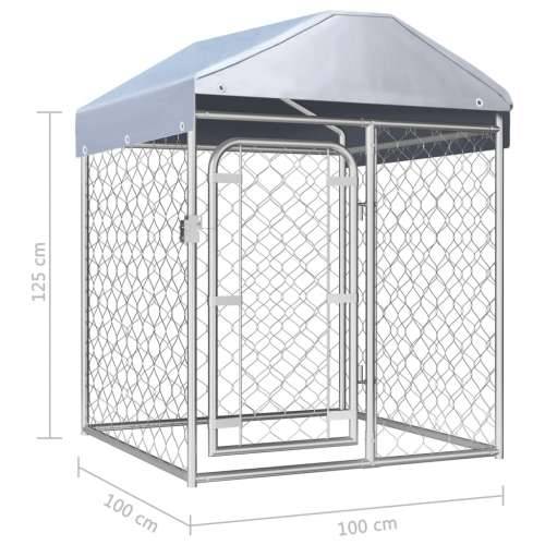 Vanjski kavez za pse s krovom 100 x 100 x 125 cm Cijena