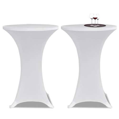 Navlaka za stol za stajanje Ø 60 cm bijela rastezljiva 4 kom Cijena