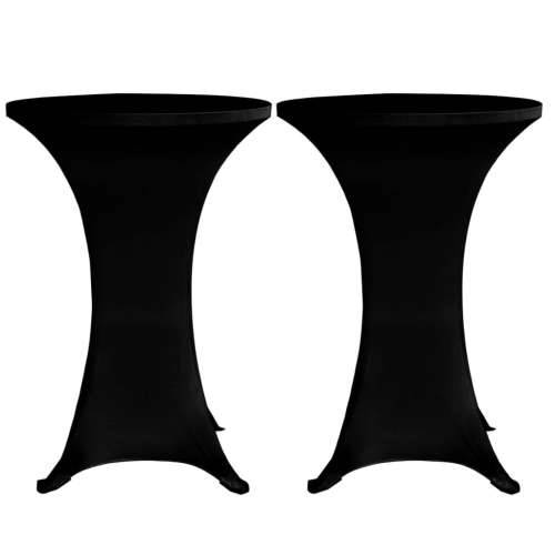Navlaka za stol za stajanje Ø 60 cm crna rastezljiva 4 kom Cijena