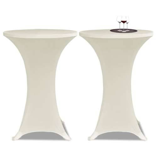 Navlaka za stol za stajanje Ø 60 cm krem rastezljiva 4 kom Cijena