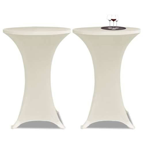 Navlaka za stol za stajanje Ø 70 cm krem rastezljiva 4 kom - Krema 70 cm 4 Cijena