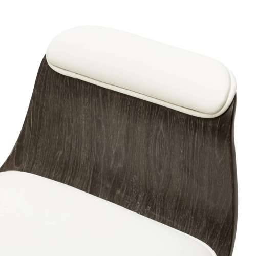 Uredska stolica od savijenog drva i umjetne kože bijela Cijena