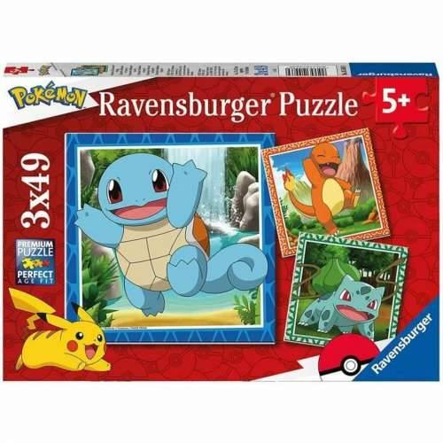 Set 3 Puzzle Pokémon Ravensburger 05586 Bulbasaur, Charmander & Squirtle 147 Dijelovi Cijena