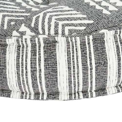 283788 Pouffe 100x20 cm Grey Stripe Fabric Cijena