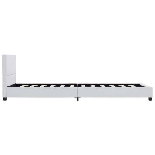 Okvir za krevet od umjetne kože bijeli 90 x 200 cm - Bijela 90 x 200 cm Cijena