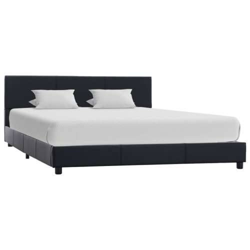 Okvir za krevet od umjetne kože crni 140 x 200 cm - Crna 140 x 200 cm Cijena