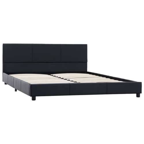 Okvir za krevet od umjetne kože crni 140 x 200 cm - Crna 140 x 200 cm Cijena