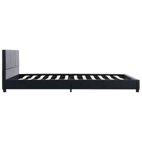 Okvir za krevet od umjetne kože crni 140 x 200 cm - Crna 140 x 200 cm Cijena