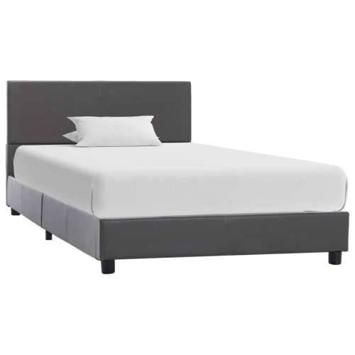 Okvir za krevet od umjetne kože sivi 100 x 200 cm - Siva 100 x 200 cm Cijena