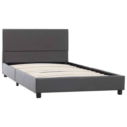 Okvir za krevet od umjetne kože sivi 100 x 200 cm - Siva 100 x 200 cm Cijena