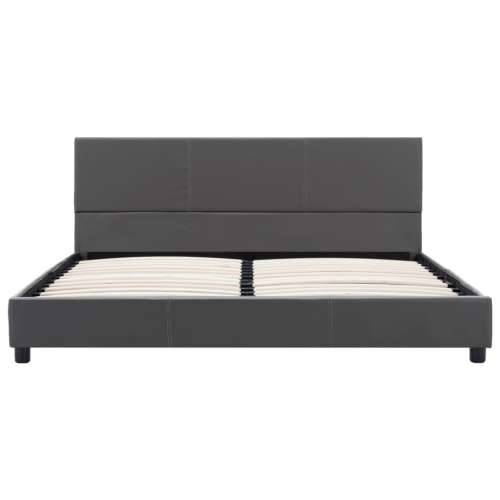 Okvir za krevet od umjetne kože sivi 120 x 200 cm - Siva 120 x 200 cm Cijena