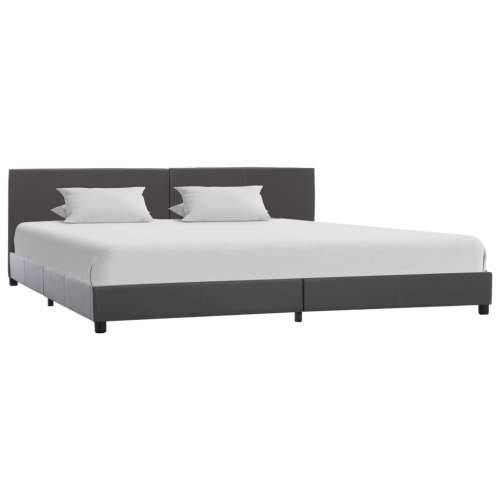 Okvir za krevet od umjetne kože sivi 180 x 200 cm - Siva 180 x 200 cm Cijena
