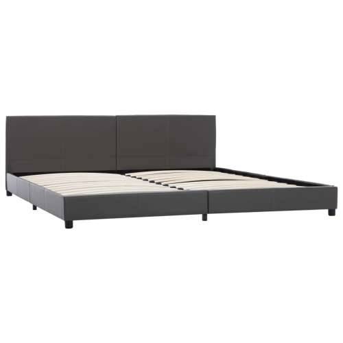 Okvir za krevet od umjetne kože sivi 180 x 200 cm - Siva 180 x 200 cm Cijena
