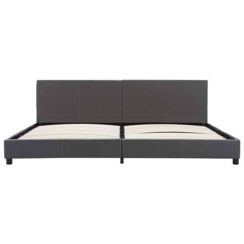 Okvir za krevet od umjetne kože sivi 180 x 200 cm - Siva 180 x 200 cm Cijena