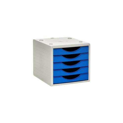 Modularni ormar za arhiviranje Archivo 2000 ArchivoTec Serie 4000 Plava 5 ladica Din A4 Siva 34 x 27 x 26 cm Cijena
