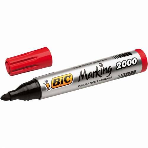 Trajni marker Bic Marking 2000 Crvena 12 Dijelovi Cijena