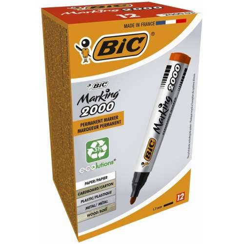 Trajni marker Bic Marking 2000 Crvena 12 Dijelovi Cijena
