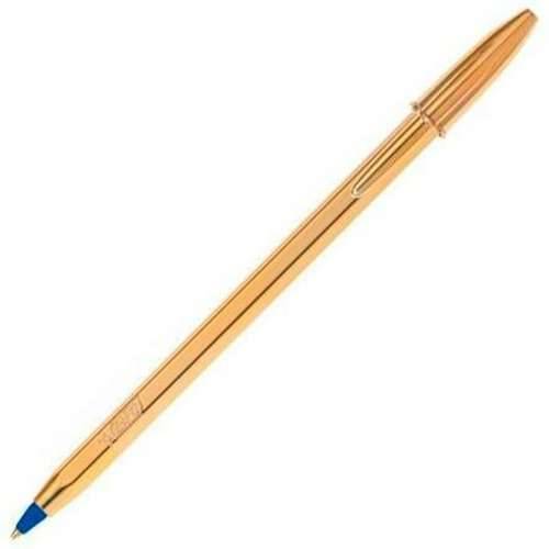Kemijska Olovka Bic Cristal Shine zlatan 0,32 mm Plava 20 Dijelovi Cijena
